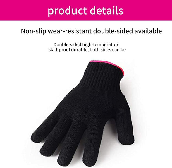 2 Pieces Heat Resistant Styling Gloves Hand Protection Thermal Gloves Hair Accessories