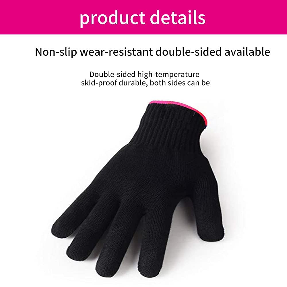 2 Pieces Heat Resistant Styling Gloves Hand Protection Thermal Gloves Hair Accessories