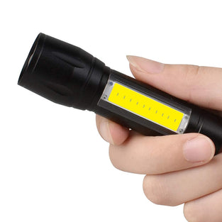 Coolbaby Mini Flashlight Ultra Bright Portable Outdoor 3 Modes Aluminum (Black)