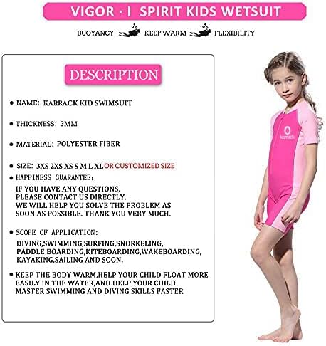 Karrack Girls and Boys One Piece Rash Guard Swimsuit Kid Water Sport Short Swimsuit UPF 50+ Sun Protection Bathing Suits