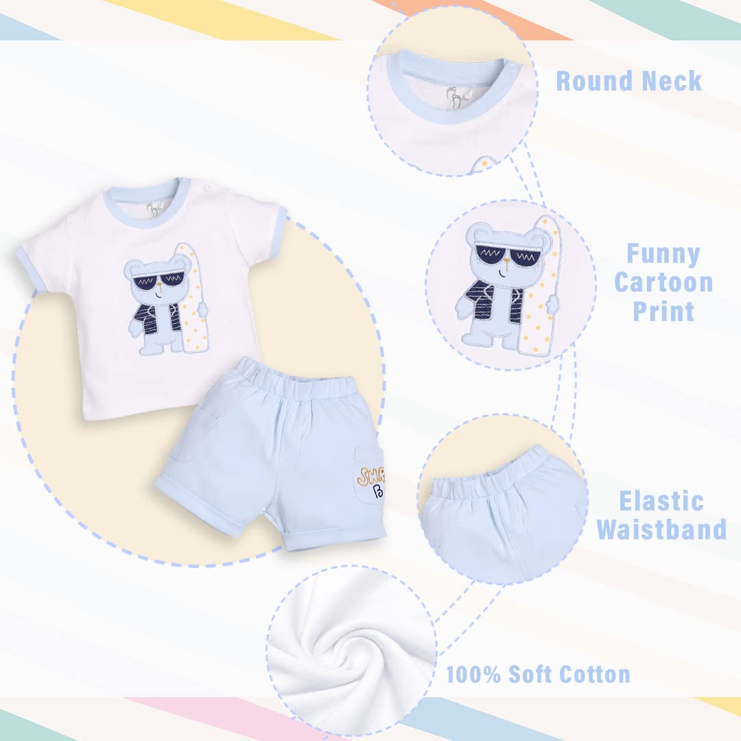 Baby Go 100% Pure Cotton T-shirt and Shirts Set for Baby Boys (18-24 Months)