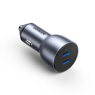 UGREEN Fast Car Charger PD 40W Dual USB C Ports Fast Charging Car Power Adapter for iPhone 15 Pro/15 Pro Max/15/14/13/12/11, Samsung Galaxy S23/22/21, iPad Pro/Air, Oneplus 11 Pro, Huawei, Xiaomi, etc
