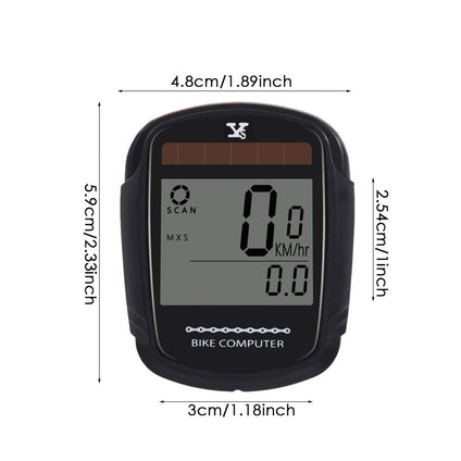 Pasas Bike Computer Bicycle Wireless Speedometer and Odometer Waterproof Backlight with Digital LCD Display for Outdoor Cycling and Fitness Multi Function Gifts for Bikers/Men/Women/Teens