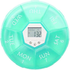 Weekly Pill Organizer Electric Alarm Timing Reminder Pill Box Portable Travel Pill Case
