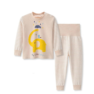 YANWANG 100% Organic Cotton Baby Boys Girls Pajamas Set Long Sleeve Sleepwear 3-12M