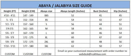 Nukhbaa Womens Abaya Made With Fine Fabric, Comes With Matching Hijab AJ118A