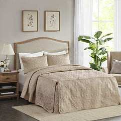 Madison Park Quebec Split Corner Quilted Bedspread, Queen (3-Piece)