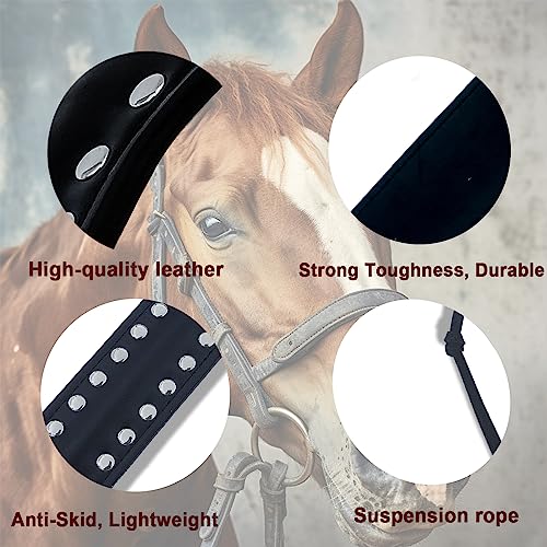 INMOVAVA Riding Crop for Horse Leather Paddle-14.5" Equestrianism Crops Training Horse Riding Crops Leather Riding Whip
