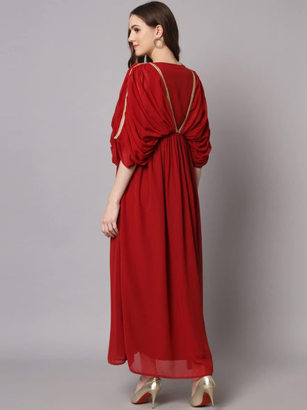 Styleville.in Women's Long Maxi Dress with Embellishment