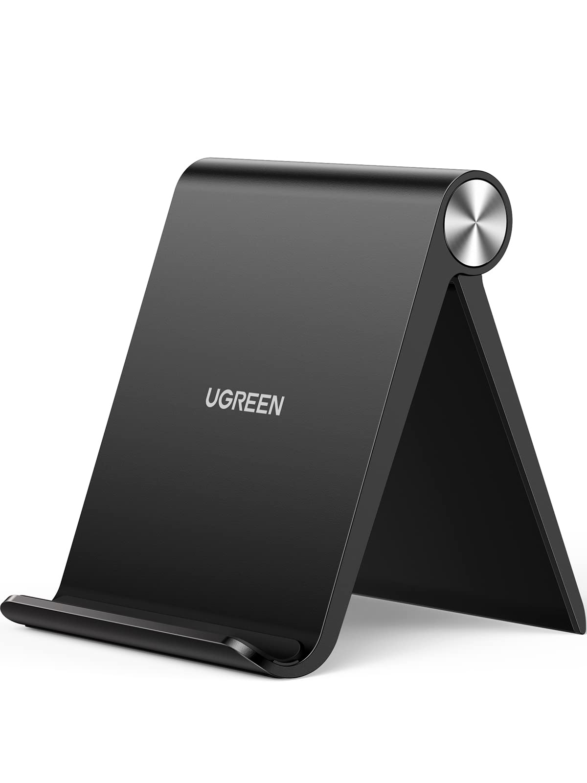 UGREEN Portable Phone Stand Desk Phone Holder, Stable Mobile Phone Stand Holder Compatible for Most Phones, iPhone 15 Pro/Pro Max, Samsung Galaxy, Tablet/iPad Black 4-7.9"