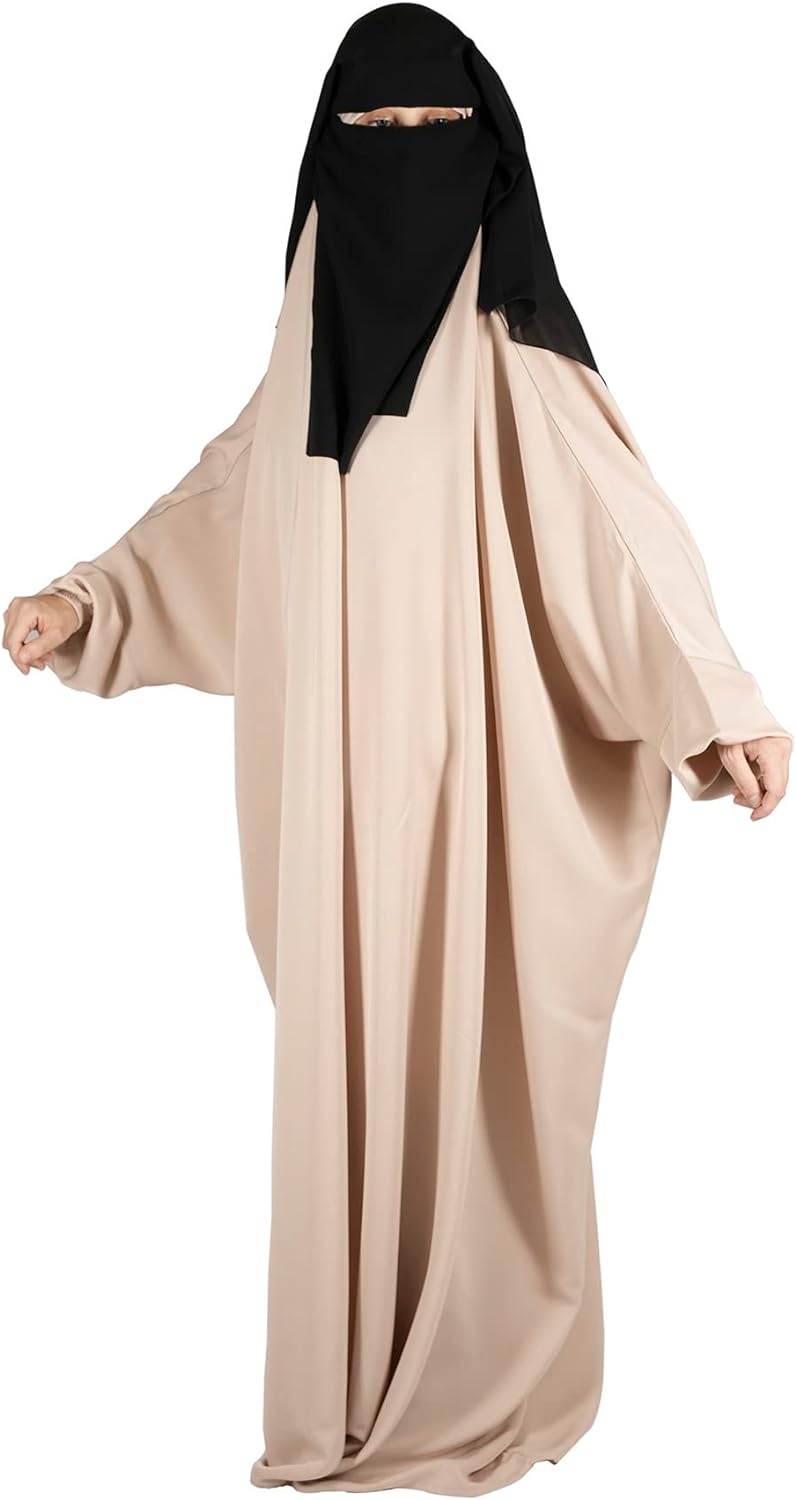 Islamic prayer dress women abaya - One piece muslim praying outfit hijab فستان ملابس صلاة للنساء - MODERN COMFORTABLE ELEGANT JILBAB - NIDA FABRIC - HANDMADE IN UAE.