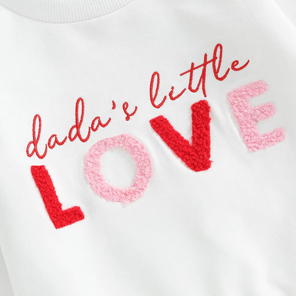 SOLILOQUY Valentines Day Outfit for Baby Girl Boy Love Heart Print Long Sleeve Pullover Sweatshirt Baby Srping Fall Tops