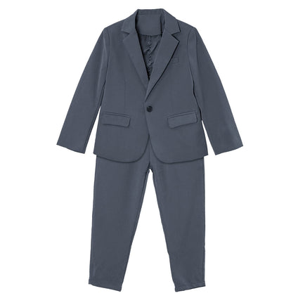 LOLANTA 2 Piece Boys Smart Suit, Kids Blazer & Pants Outfit, Leisurewear or Wedding Party Clothes 5-6 Years