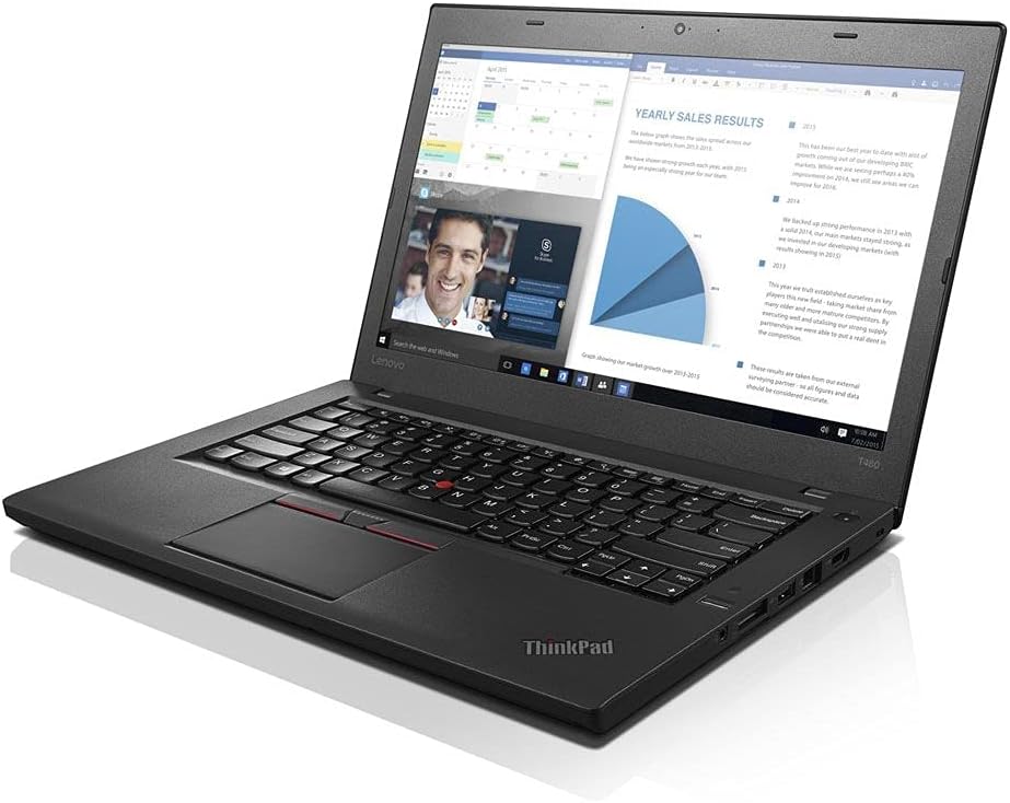 Lenovo ThinkPad T460 Light Weight Ultrabook Laptop, Intel Core i5-6th Generation CPU, 8GB RAM, 256GB SSD Hard, 14 inch Display, Windows 10 Pro (Renewed)