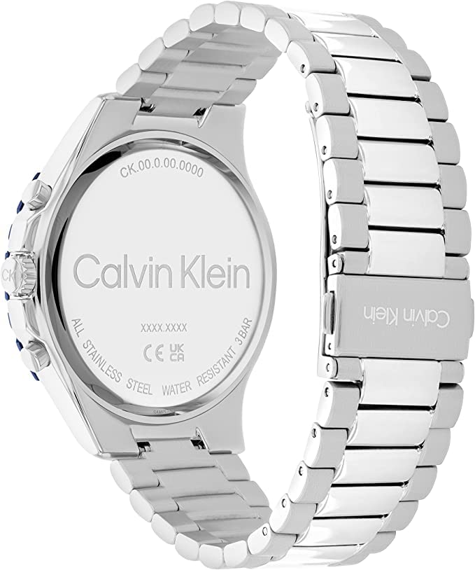 Calvin Klein Sport For Him Men's Blue Dial, Stainless Steel Watch + Calvin Klein Iconic Id, Men's Bracelet