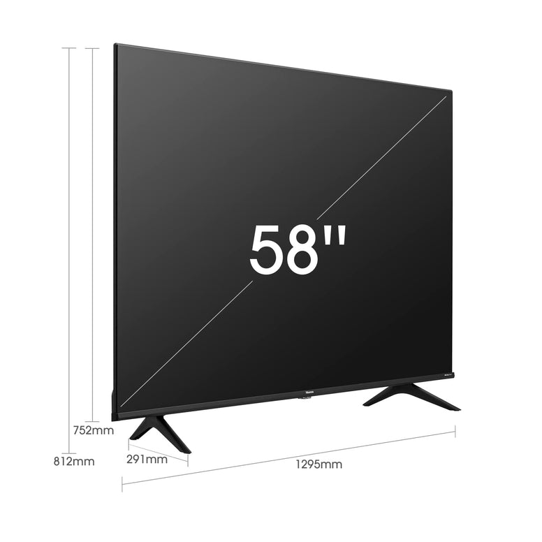 Hisense 58 Inch (2021) 4K UHD Smart TV, with Dolby Vision HDR, DTS Virtual X, Youtube, Netflix, Prime, Shahid, Freeview, Bluetooth and WiFi (2021) Model - 58A61GD1