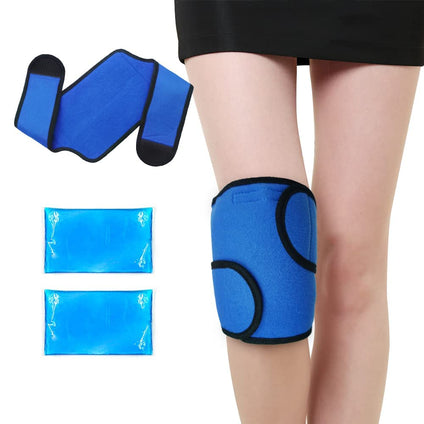 Ice Pack for Knee Pain Relief, Reusable Cold Gel Pack for Leg Injuries, Swelling, Muscle Soreness, Joint Pain and Body Inflammation, Flexible Knee Ice Pack Wrap for Knee Surgery, Sprains, Arthritis