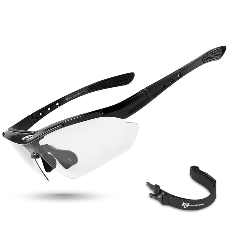 ROCKBROS Photochromic Sports Sunglasses Mens Cycling Glasses MTB Biking Sunglasses, with Removable Elasctic Band