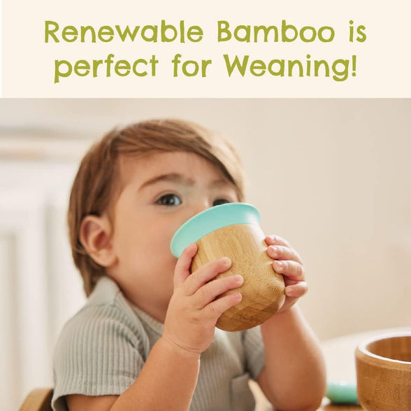 Munchkin Sippy Bambou Open Cup, Baby & Toddler Drinking Cup for 6 Months & Over, Bamboo, BPA Free Weaning Cup for Kids & Babies, 360 Cup Design - 5oz/ 150ml