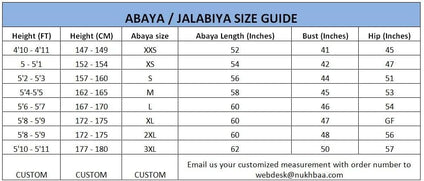 Nukhbaa Womens Abaya Made With Fine Fabric, Comes With Matching Hijab AJ1672A