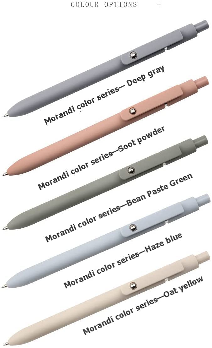 0.5 Gel Pen, Cute Kawaii Pens, Boxed Pen, Office Pen, Fine Point Signing Pen, Retractable Rolling Ball Quick-dry Ink Pens, Black Ink Smooth Writing Pen, for School Office Home, 5pcs (Lively Colors)