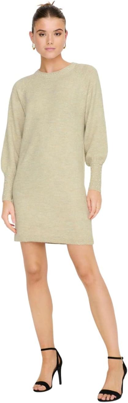 Only Women's Onlalexis L/S Bead Dress Knt Dress (pack of 4)