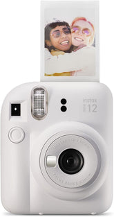 Fujifilm Instax Mini 12 Instant Camera - Clay White + 2 Pack Film