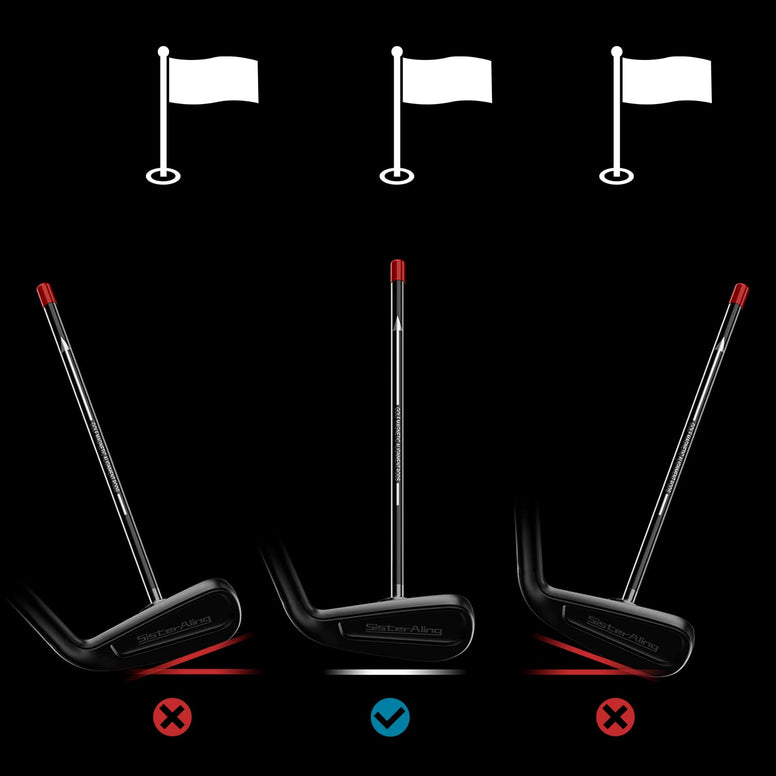 SisterAling Golf Magnetic Alignment Rods,Golf Club Alignment Sticks,Magnetic Swing Training Aid Accessories Visualize Calibrate Golf Shots,hit The Target with The Right Golf Swing,Golf Gift