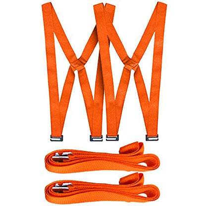 REV Lifting Straps and Shoulder Harnesses for 2 Movers, Professional Grade Equipment to Safely Carry Bulky, Heavy Objects Up to 790lbs and Minimize Risk of Pain, Injury or Accidents