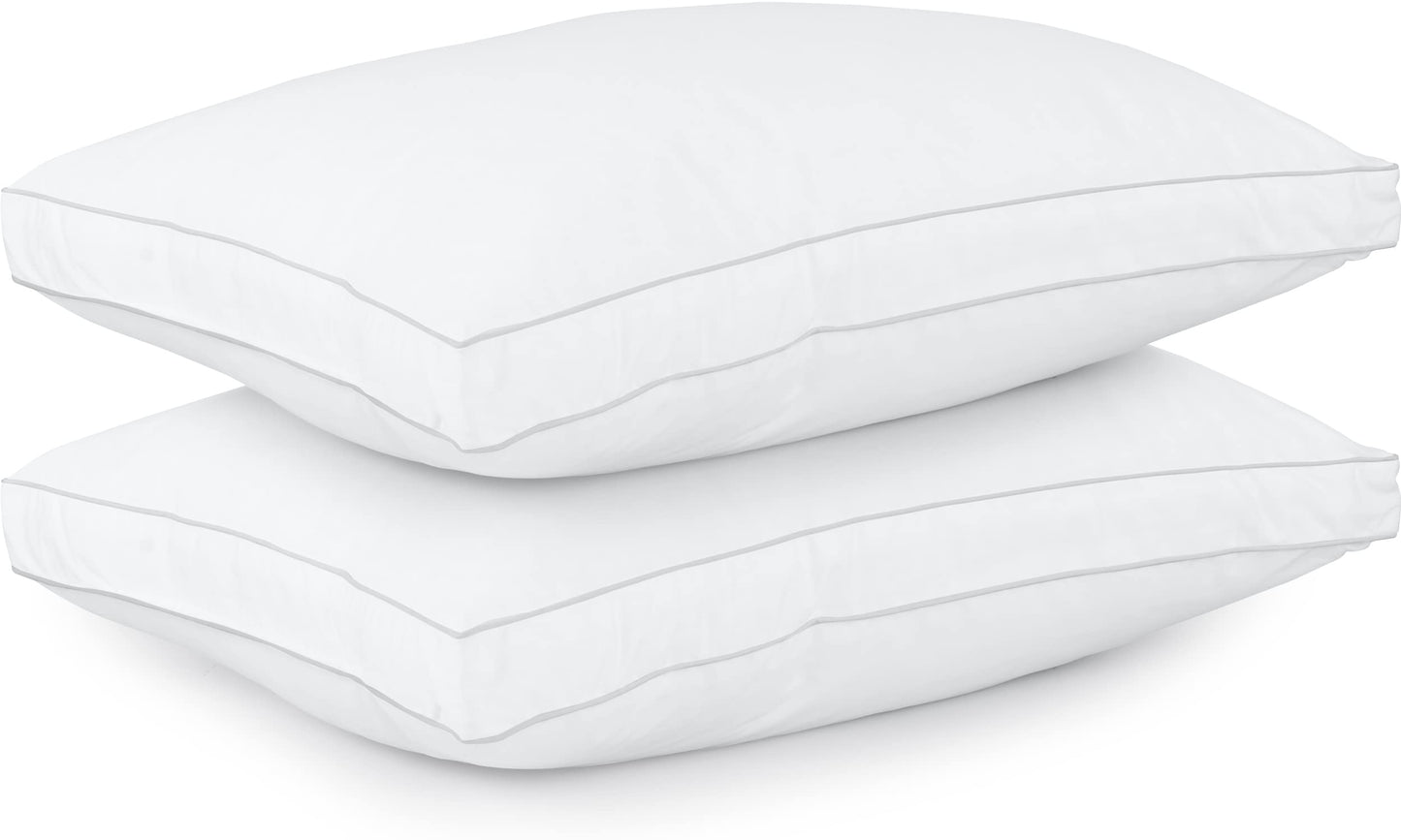 Utopia Bedding Bed Pillows for Sleeping Queen Size (White), Set of 2, Cooling Hotel Quality, Gusseted Pillow for Back, Stomach or Side Sleepers