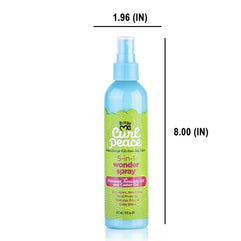 Just For Me Curl Peace 5-In-1 Wonder Spray - Detangles, Nourishes, Heat-Protects, Reduces Frizz, Adds Shine, Contains Flaxseed, Avocado Oil, Castor Oil, No Animal Testing, 8 oz