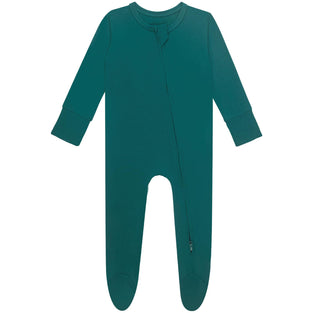 GUISBY Bamboo Baby Footies Pajamas with Mitten, Soft Long Sleeve with Zipper Sleepers (3-6 Months)