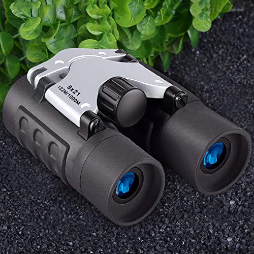 Binoculars for Kids, 8 x 21 Real Optics Mini Compact Kids Binoculars with Neck Strap - Waterproof Children's Binoculars for Spy Camping, Bird Watching - Telescope Toys for 3-12 Years Boys Girls