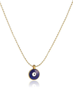 Alwan Gold Plated Evil Eye Necklace - EE3559NEYDB