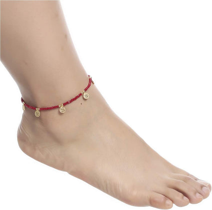 Alwan Dark Color Medium Size Anklet for Women - EE3565FMDG