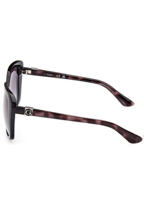 Guess GU786305B58 Square Shape Full Rim Sunglasses for Women, 58 mm Lens Width, Black/Other/Gradient Smoke