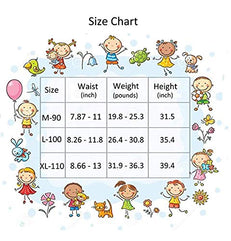 Moonmen Toddler Potty Training Pants, 4pcs Reusable Toddler Kids Potty Training Underwear 6 Layers for Boy & Girl with Cute Design Size L