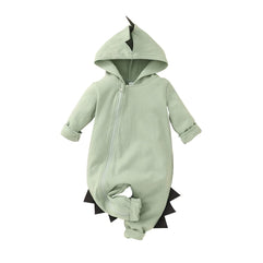 Baby Dinosaur Onesie Infant Boy Girl Long Sleeve Hooded Romper Jumpsuit Outfits Clothes    0-3 months