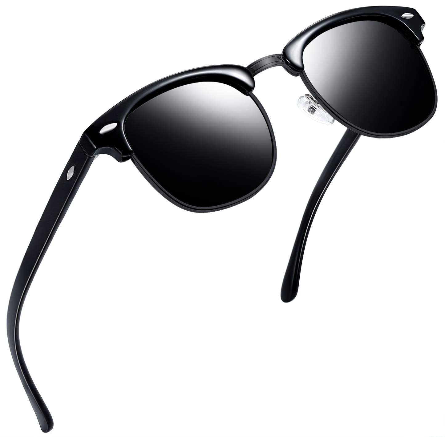 Joopin Polarized Semi Rimless Sunglasses Men Women, Classic Half Frame Sun Glasses UV Protection