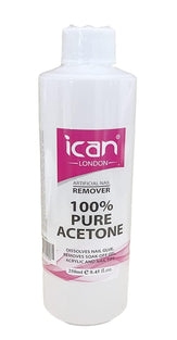 Ican London 100% Pure Acetone Nail Polish Remover UV GEL Soak Off 250ml