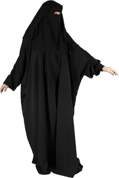 Islamic prayer dress women abaya - One piece muslim praying outfit hijab فستان ملابس صلاة للنساء - MODERN COMFORTABLE ELEGANT JILBAB - NIDA FABRIC - HANDMADE IN UAE.