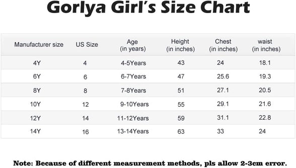 فستان حفلات متزلج بأرجوحة على خط مطاطي بأكمام مرفرفة من GORLYA Girl مع جيوب للأطفال من 4 إلى 12 عامًا