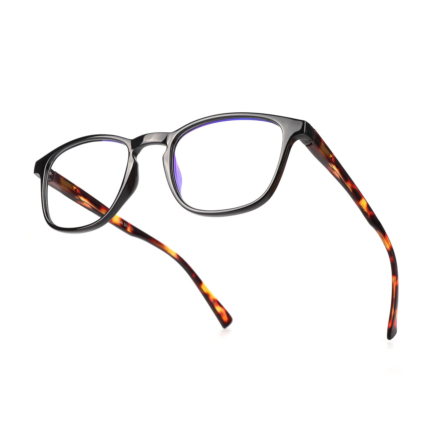 Baytion Blue Light Eyewear，Blue Light Blocking Glasses Men Women, 16.5g Ultra Light PC Computer Eyewear Filter Blue Light Digital Devices [Tortoise Shell Arm Frame] [No Prescription]