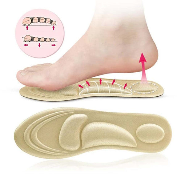 Memory Foam Insoles Orthotic Insole High Arch Foot Support Soft insoles, 4D Comfort Cushioning, Insert for Severe Flat Feet, Plantar Fasciitis, Feet Pain, Foot Valgus for Man And Woman (EU 35-40)