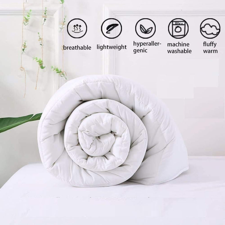 Hotel Linen Klub Anti Microbial Quilt - Outer Cover: 100% Microfiber w/Anti Microbial Treatment, Filling: 200gsm Soft Fibersheet, Double : 220 x 240cm