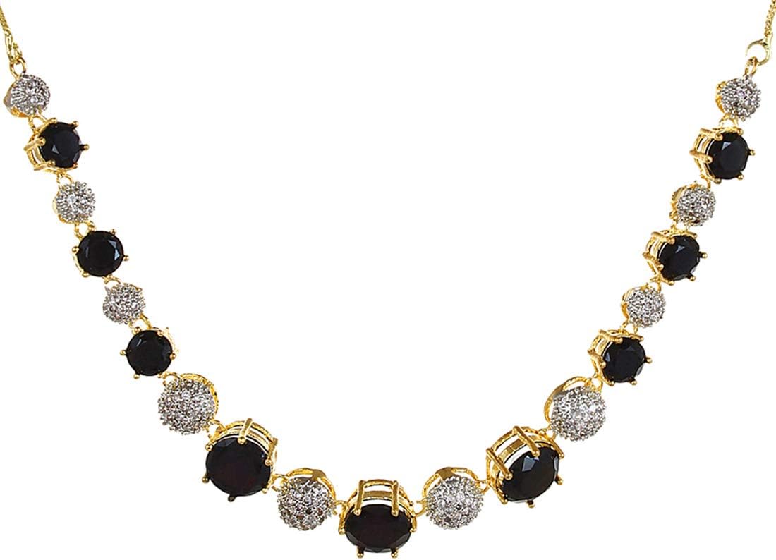 YouBella Stylish Fancy Party Wear Jewellery Gold Plated Jewellery Set for Women