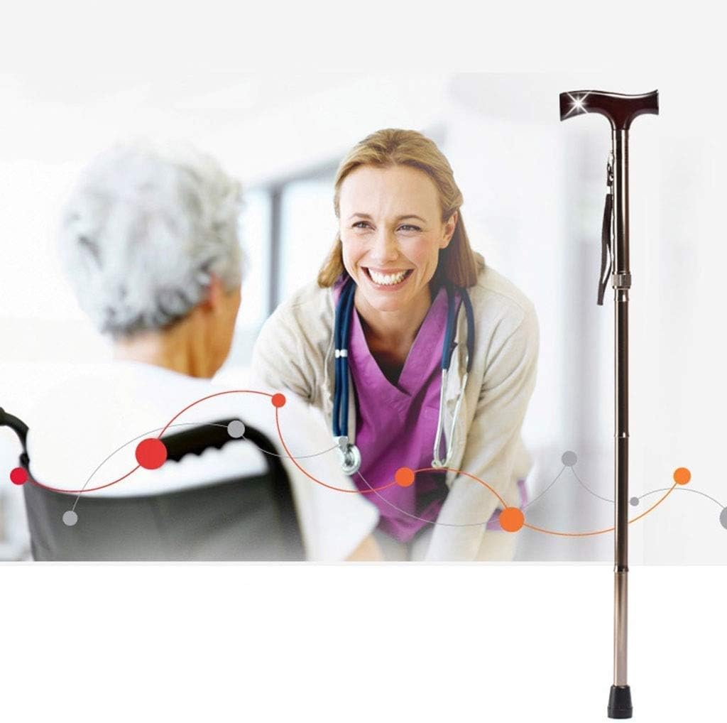 Walking stick for rollator Folding Walking Sticks Cane Telescopic Adjustable Height Disability Medical Aid Elderly Walker Crutch Folding crutcheswooden