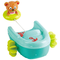 Hape, Tubing Pull Back Boat, Bath Toys, Multicolor, Ages 18 months up
