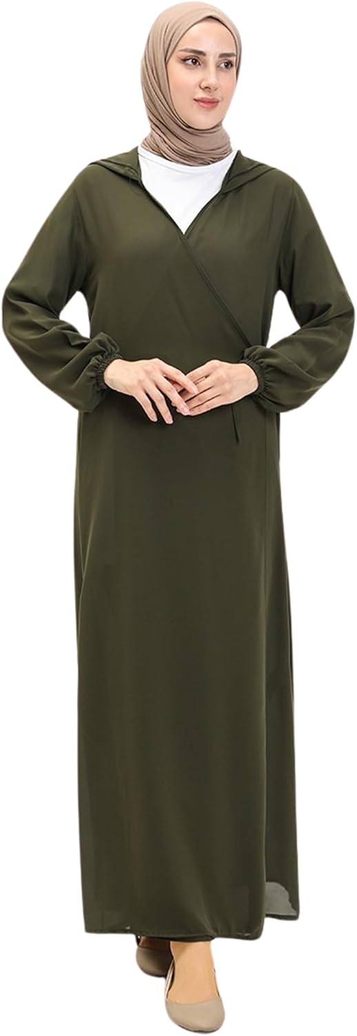 Abaya for Muslim Women Prayer Dress Long Sleeve Clothes Hijab Robe One Piece Garment Maxi size Islamic Kaftan