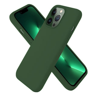Zubitech iPhone 12 Pro Max Soft Liquid Silicone Case Full Body Shockproof Rubber Protection Raised Camera Edges Matte Finish Cover Soft Microfiber Cushion Slim Back Case (iPhone 12 Pro Max, Green)